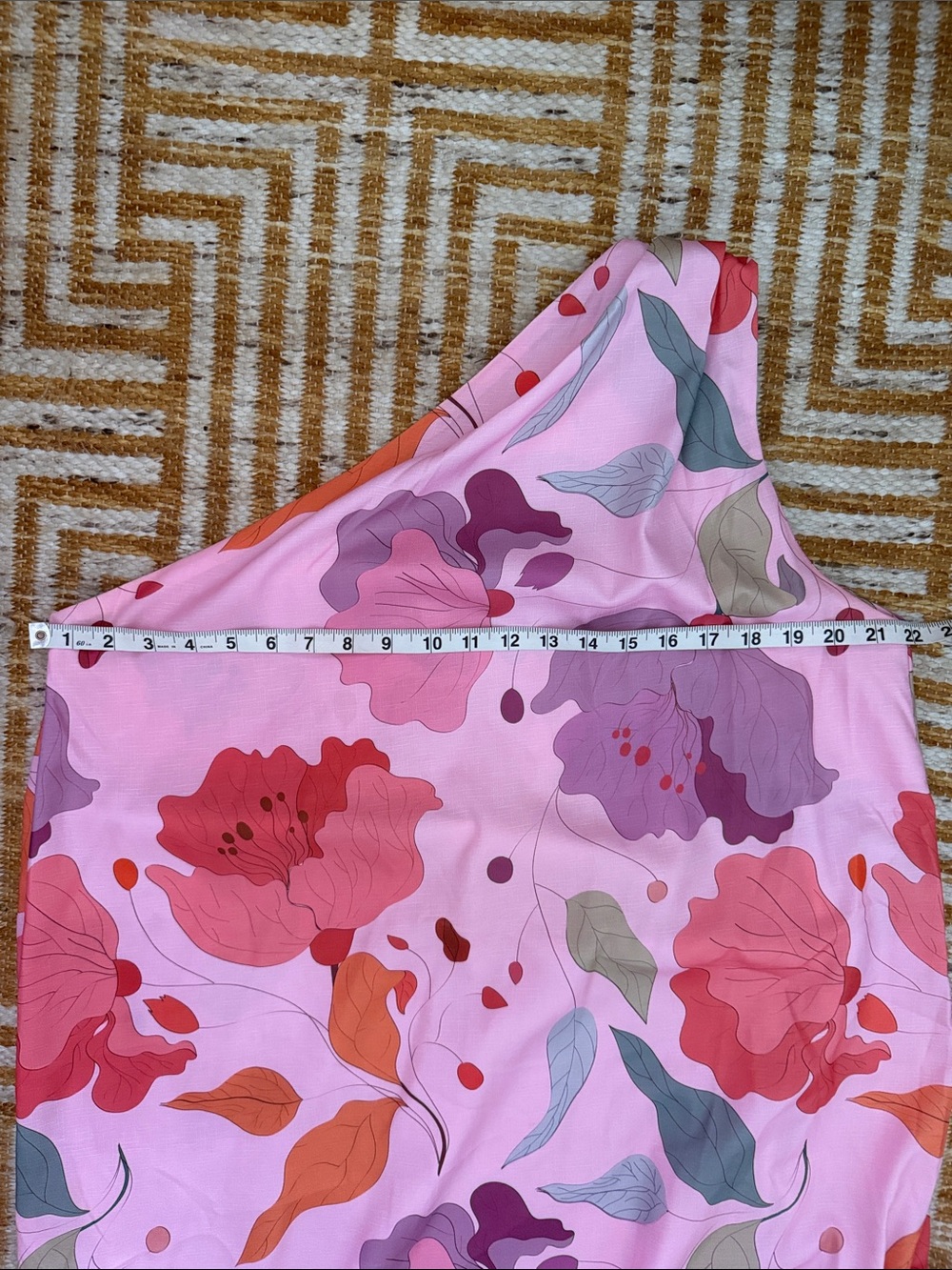Petal + Pup Pink Floral Maxi One Shoulder Dress - Picture 7 of 7